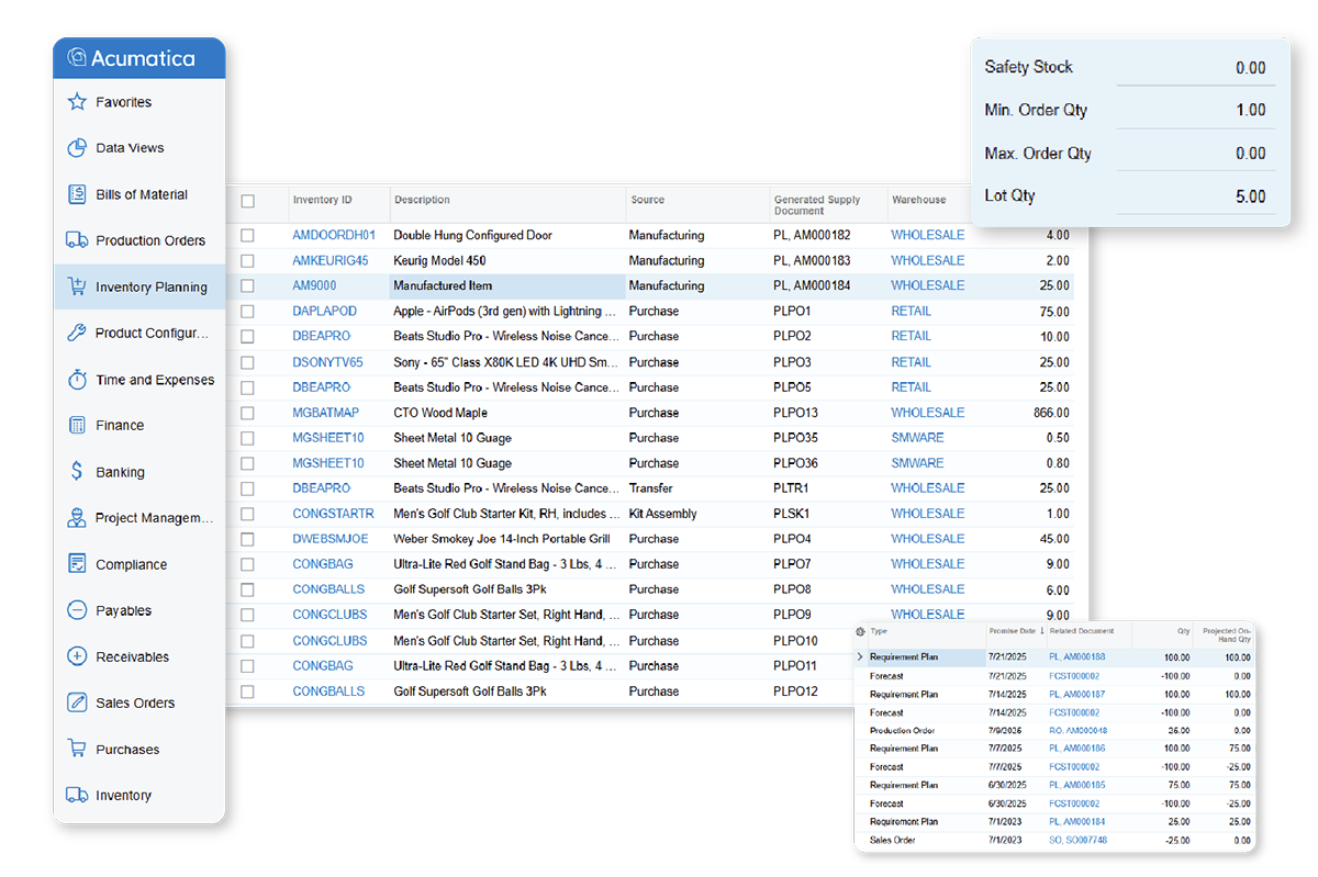 Manufacturing-MRP-Display-ModernUI - Interface Screenshot